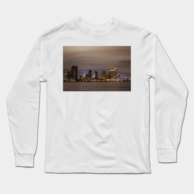 San Diego Skyline - 2 © Long Sleeve T-Shirt by PrinceJohn